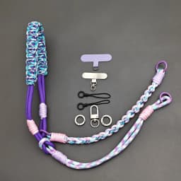 Multi-purpose Adjustable DIY Hand Braided Phone Lanyard Detachable Bag Strap Outdoor Anti-lost Shoulder Strap Accessories