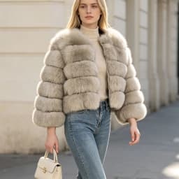 2026 Real Fox Fur Coat Women Winter Warm Luxury Natural Raccoon Fur Jacket Detachable Sleeves Female Vest Furry Coats