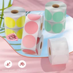 500Pcs/lot 50mm Circle Thermal Sticker Label Self-Adhesive Round Direct Thermal Label for DIY Logo Design QR Code Name Tag