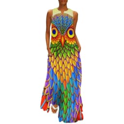 Retro Psychedelic Op Art Dress Black White Circles Night Club Maxi Dress Street Wear Bohemia Long Dresses Summer V Neck Vestidos