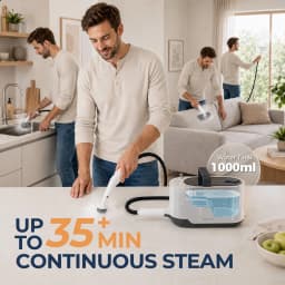 ROUNY Multi-Purpose Portable High Pressure Steam Cleaner, 3.5Bar Powerful Steam Output, 15s Fast Heat-Up, 1000ml Large Tank
