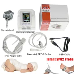Choosable Neonate Cuff OR SpO2 Probe CONTEC08A Digital Blood Pressure Monitor Pediatric NIBP Software Sphygmomanometer