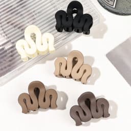 5Pcs Multistyle Small Flower Hair Claw Clips for Women Girl Rectangle Jaw Clip Hair Accessory Semicircle Barrettes for Thin Hair