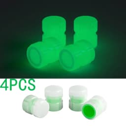4Pcs Luminous Valve Caps Fluorescent Night Glowing Car Motorcycle Bicycle Wheel Styling Tyre Hub Universal Cap Decor Five styles