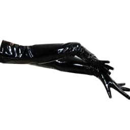 28 Colors Glossy PVC Five Fingers Gloves Long Hand Mittens Women Work Arm Length Gloves Ladies Club Stage Perform Costumes 7XL