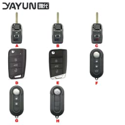 AUTOKEY YAYUN capa de chave de substituição com 2/3/4/5 botões, adequada para diversos modelos de carros
