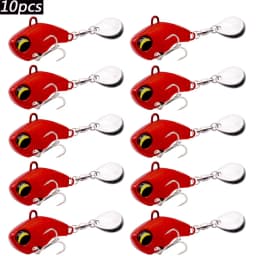 10Pcs Rotating Metal VIB Vibration Bait Spinner Spoon Fishing Lures 8g/16g/21g Jigs Wobbler Fishing Hard Baits Tackle Pesca