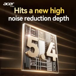 Acer Ohr548 Wireless Bluetooth Headphones with In-Ear Design, Anc Call Noise Reduction, Charging Case, Stereo Sound Effect, Low Latency for Gaming, Comfortable Fit for Sports, Running, and Fitness