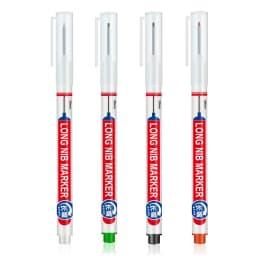 4Pcs/Set 20mm Deep Hole Long Nib Head Markers For Metal Perforating Pen Waterproof Bathroom Woodworking Decoration Multi-Purpose