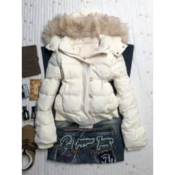 American Retro Fur Collar Warm Solid Color Women Hooded Cotton Coat Ins Winter Loose Casual Slim Cotton Coat Jackets