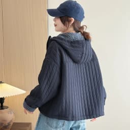 Korean Loose Hooded Plaid Patchwork Quilted Coat for Women Autumn Winter Casual Cotton Padded Jacket Women Zip Up Cropped Parkas