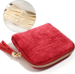 1pc Velvet 6 Layers Jewelry Storage Bag With Tassel Zipper Jewelry Pouch For Bracelet Bangle Ring Necklace Jewelry Organizer