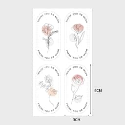 100pcs/25sheets Cute Rectangular Sticker Gift Box Decor Open Me Stickers Thank Stickers for Small Packaging 3 * 6CM