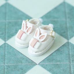 Ob11 Dolls Bunny Shoes Accessories Cute Rabbit Pink White Doll Shoes With Rabbit Ear For Ob11,Obitsu 11,Molly, Gsc,1/12 Bjd Doll
