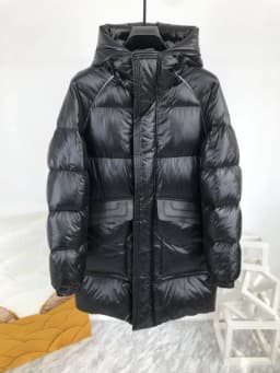 New Winter Mens Thicken Warm Medium Long Hooded Down Coat Stand Collar Zipper Fashion Casual Jacket Male High Street Overcoat