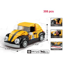 Technical Speed Car MOC City Vehicle Racing Car Rally Building Blocks Bricks Set Retro Ornament Diy Toys For Adults Gifts