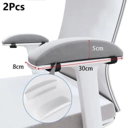 2Pcs Universal Chair Armrest Pads Black Gray Relief Elbows Forearm Pressure Memory Foam Armrest Cushion For Office Gaming Chairs