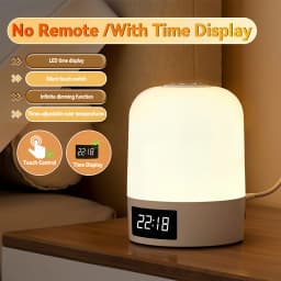 Dimmable Touch Night Light Rechargeable Table Lamp with Remote Control 3 Color Bedroom Bedside Decoration Touch LED Reading Lamp