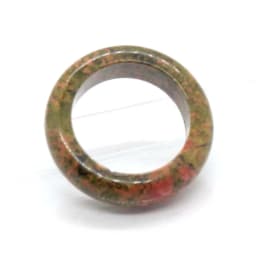 Women's Healing Crystal Stone Band Ring Dainty Finger Jewelry Natural Amethyst Rose Quartz Lapis Lazuli Labradorite Gemstone