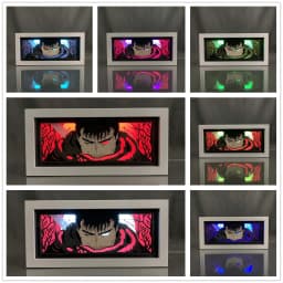 Anime Light Box Berserk Guts For Room Decor Led Night Light Manga Paper Carving Table Desk Lamp Gaming Lighting Gifts For Child
