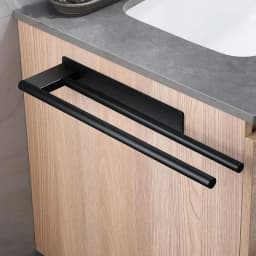 Wall-Mounted No Drilling Towel Rack Stainless Steel Self Adhesive Single Bar Double Bar Bath Towel Pole Bathroom Storage Shelf