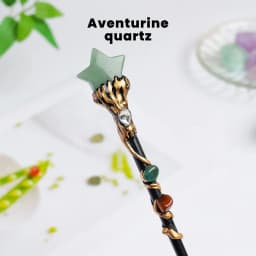 1PC Amethyst Rolling Stone Magic Scepter Natural Stones Fairy Lucky Tumble Stone Gem Scepter Decorative Fairy Magic Stick