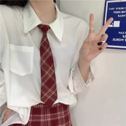 Brown retro tie women's fruit green coffee handmade casual shirt candy colored trendy versatile tie