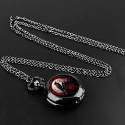 Exquisite Vintage Crows Quartz Pocket Watch - Necklace Pendant With World Time Feature, Alloy Case, Ideal Gift For Men & Women
