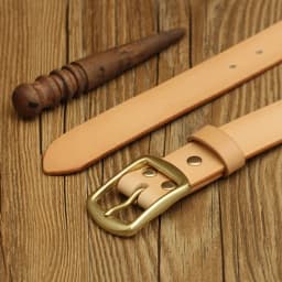 Handmade Belt Buckles for Men Thick Natural Vegetable Tanned Leather Pin Buckle Mens Waist Belt Men's Belt Gifts for Men