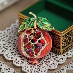 Baroque Luxury Beautiful Pomegranate Fruit Openwork Design Men's and Women's Brooch Pin,Jewelry and Accessories Party Gifts