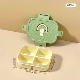 WORTHBUY Portable Plastic Lunch Box With Compartment Microwave Safe Fruit Salad Lunch Container Kid Student Leak-proof Bento Box