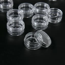 10/50/100Pcs/set Transparent Plastic Jewelry Bead Storage Box Small Bottom Round Container Jars Make Up Organizer Storage Boxes