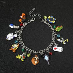 Wholesale Bulk Beauty and the Beast Inspired Pendant Bracelets, Charm Jewelry for Women Girls Party Cosplay Daily Gift