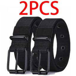 3pcs Men's Casual Canvas Belt, Golf Belt, Durable Outdoor Sports Pants Belt, Jeans Belt, Suitable for Daily Leisure and Sports