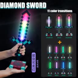 Colour LED Light Figure Toys Game Sword Night Light Decoration Changer Sword Game Peripheral Model Table Lamp Gifts for Children