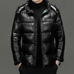 2026 New Arrival Winter Hooded Jacket Sill-like Cotton Jackets Men, Mens Fashion Thicken Warm Parkas Waterproof Winter Coat Male
