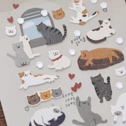 BONITO Cat Claw Silver Plated Stickers Scrapbooking Diy Journal Daily Sticker Cute Decor Gift Stationery School Supplies