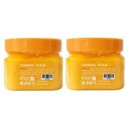 Amococo 2Pcs Turmeric Body Scrub Exfoliating Dead Skin Remover 280g Deep Cleansing Nourishing Smooth Skin