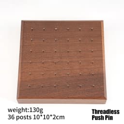 Black Walnut Solid Wood Display Stand for 16G 14G Piercing Jewelry Modern Display Holder with 36 Holes