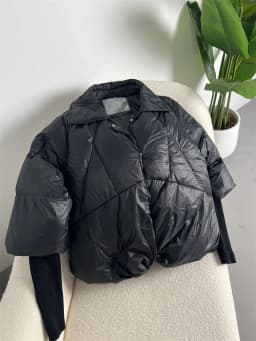 OFTBUY New Duck Down Jacket Winter Coat Women Super Large Real Silver Fox Fur Collar Jacket Knit Sleeve Fashion Luxury Outerwear