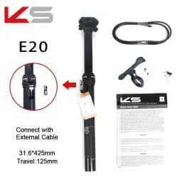 KS E20/E20-i 27.2 Sestpost Travel 100 125mm Remote Control Dropper KS Saddle Post 30.9/31.6mm Bike Saddle Post Travel 125mm