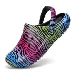 Garden Clogs Slip On Lightweight Two-way Wear Garden Clogs, Comfortable Women's Tie-dye Pattern Clogs, Non-slip Beach Slides 666