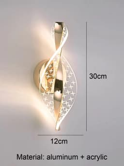 1pc/2pc Golden Snowflake, Cloudy Acrylic Wall Sconce for Living Room, Bedroom Home Decor, Modern LED Bedside Wall Sconce