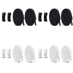 No Tie Shoe Laces Press Lock Shoelaces Without Ties Elastic Laces Locking Without Detachment 8mm Widened Flat Shoelace for Shoes