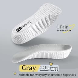 Memory Foam Height Increase Insoles Sneakers Heel Lift Shoe Pads for Men Women Shoes Flat Feet Arch Support Orthopedic Insoles