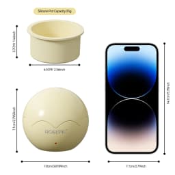 ROSEPIL 39Pcs 3-in-1 Mini USB Wax Warmer Hair Removal Kit, Fast Melting Hard Wax Beans Heater, Convenient Depilatory Set for Face Hands Legs Back, Color Gift Box Ideal Mother's Day Present for Elders