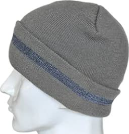 High Visibility Safety Beanie Reflective Knit Ribbed Hats Warm Winter Bonnets for Night Running Hiking Cycling