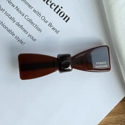 Temperament wine red~Korean FRANCE small bow spring clip French bangs clip edge clip hair accessory headpiece