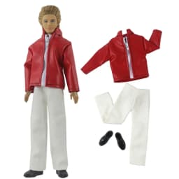 1 Set Doll Clothes Leather Clothing Outfit for 12 Inch Ken Doll Many Style for Choice 05