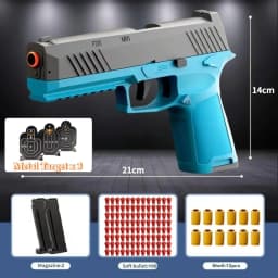 P320 Shell Throwing Continuous Firing Blowback Soft Bullet Toy Gun Outdoor Sport Shooting Game Christmas Gift